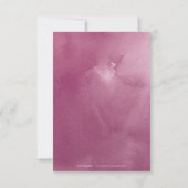 Romantische Gartenwasserfarbenhochzeit RSVP Karte (Rückseite)