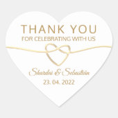 Romantische Gastgeschenk Hochzeit Herz-Aufkleber (Vorderseite)