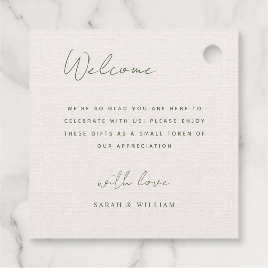 Romantische Gastgeschenk Hochzeit- und Fallsee Geschenkanhänger (Rückseite)