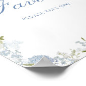 Romantische Gastgeschenke Hochzeiten von Soft Blue Poster (Ecke)