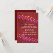 Romantische Geburtskarte Karte (Vorderseite/Rückseite Beispiel)