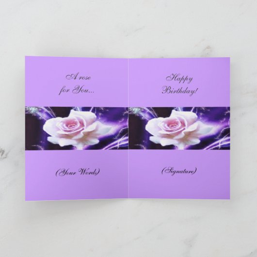 Romantische Geburtstags-Karte Karte (Innenseite)