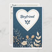 Romantische Geburtstagseinladung für ihn - individ Einladung (Vorne/Hinten)