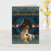 Romantische Geburtstagskarte - Frau im Wasser Karte (Gelbe Blume)