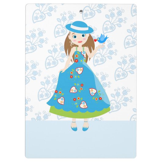 Romantische Geburtstagsparty Klemmbrett (Rückseite)