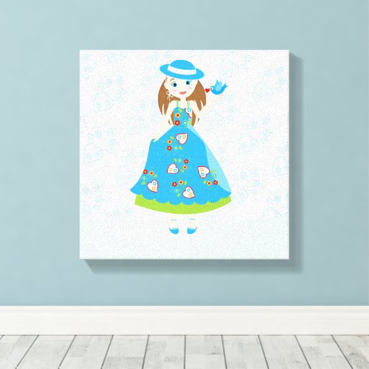 Romantische Geburtstagsparty Leinwanddruck (Insitu (Holzboden))