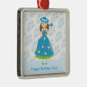 Romantische Geburtstagsparty Silbernes Ornament (Rechts)