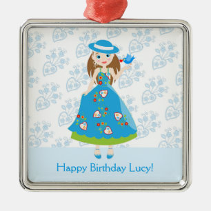 Romantische Geburtstagsparty Silbernes Ornament