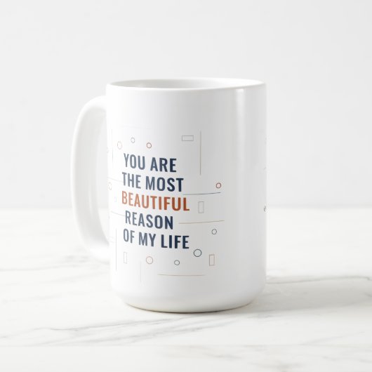 Romantische Gefühle Kaffeetasse (Vorderseite Links)