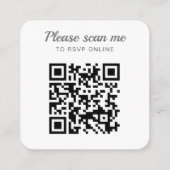 Romantische gelbe Aquarellfarben Blume QR Code UAW Begleitkarte (Rückseite)