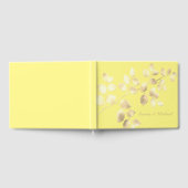 Romantische gelbe goldene Blätter Hochzeitsgast Gästebuch (Voll)