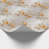 Romantische Gelbe Rosen Geschenkpapier (Ecke)