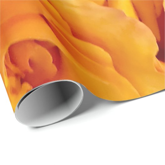 Romantische gelbe Rosen Geschenkpapier (Rolleneckpunkt)