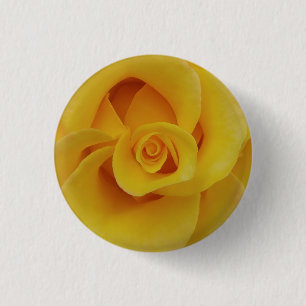 Romantische Gelbe Rosenblätter Button