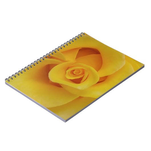 Romantische Gelbe Rosenblätter Notizblock (Linke Seite)