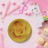 Romantische Gelbe Rosenblätter Pappteller (Party)