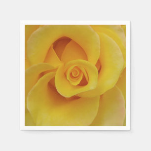 Romantische gelbe Rosenblüten Serviette