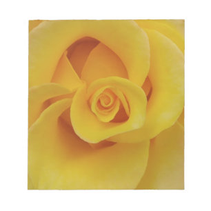 Romantische gelbe Rosenblütenblätter Notizblock