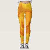 Romantische gelbe Rosentropfen Leggings (Vorderseite)