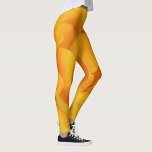 Romantische gelbe Rosenwasser-Tröpfchen Leggings