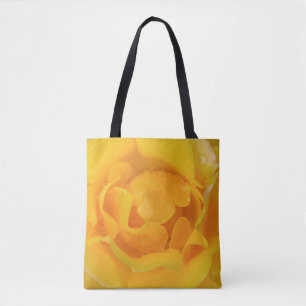 Romantische gelbe Rosenwasser Tropfen Tasche