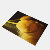 Romantische Gelbtuppe Fußmatte (Schrägansicht)