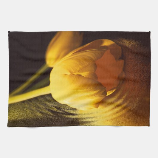 Romantische Gelbtuppe Geschirrtuch (Horizontal)