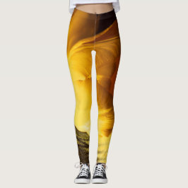 Romantische Gelbtuppe Leggings