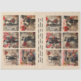 Romantische gemischte Medien Hintergrund Ehepaar V Seidenpapier