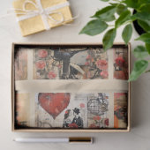 Romantische gemischte Medien Hintergrund Ehepaar V Seidenpapier (Geschenk)