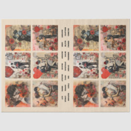 Romantische gemischte Medien Hintergrund Ehepaar V Seidenpapier