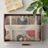 Romantische gemischte Medien Hintergrund Ehepaar V Seidenpapier (Geschenk)