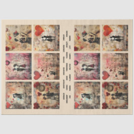 Romantische gemischte Medien Hintergrund Ehepaar V Seidenpapier