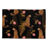 Romantische Geparden: Wasserfarbennahes Muster. Kissenbezug (Rückseite)