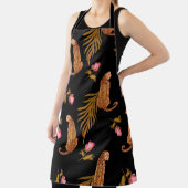 Romantische Geparden: Wasserfarbennahes Muster. Schürze (InSitu)