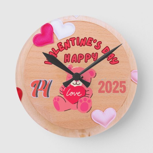 Romantische Geschenke für Ihre Liebsten Runde Wanduhr (Vorderseite)