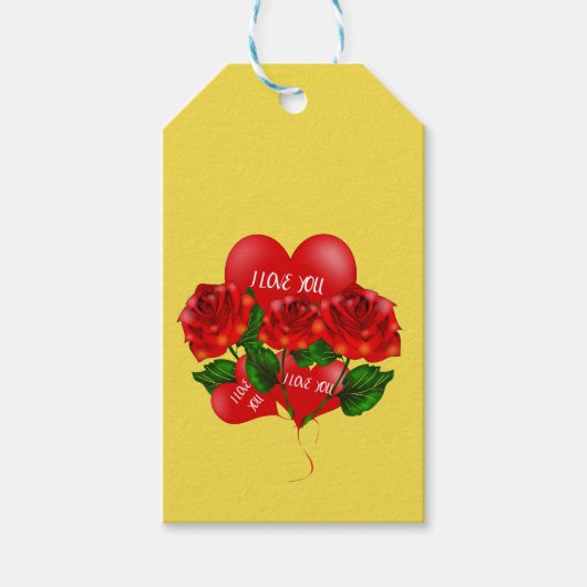 Romantische Geschenkmarke Geschenkanhänger (Vorderseite)