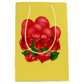 Romantische Geschenktasche Mittlere Geschenktüte (Vorderseite)