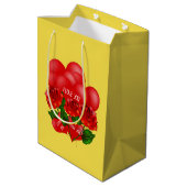 Romantische Geschenktasche Mittlere Geschenktüte (Rückseite Schrägansicht)