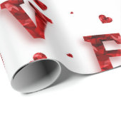 Romantische Geschenkwrap - "LIEBE" - Typografie Geschenkpapier (Rolleneckpunkt)