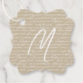 Romantische Geschichte der Originalschrift Geschenkanhänger (Vorderseite)