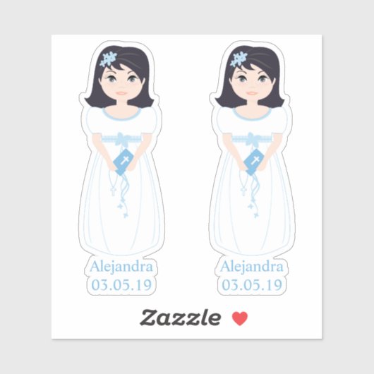 Romantische Gestaltung Junge Kommunion mit dem Aufkleber (Blatt)