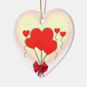 romantische Gewohnheit der Herzherz-Liebe Keramikornament (Links)
