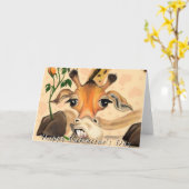 Romantische Giraffe Funny Valentine's Day Card Karte (Gelbe Blume)