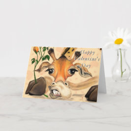 Romantische Giraffe Funny Valentine's Day Card Karte