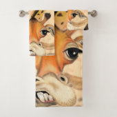 Romantische Giraffe - Gentleman - Funny Badhandtuch Set (Insitu)