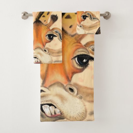 Romantische Giraffe - Gentleman - Funny Badhandtuch Set (Insitu)