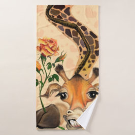 Romantische Giraffe - Gentleman - Funny Badhandtuch Set