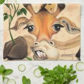 Romantische Giraffe - Gentleman - Funny Geschirrtuch (Gefaltet)