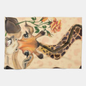 Romantische Giraffe - Gentleman - Funny Geschirrtuch (Horizontal)